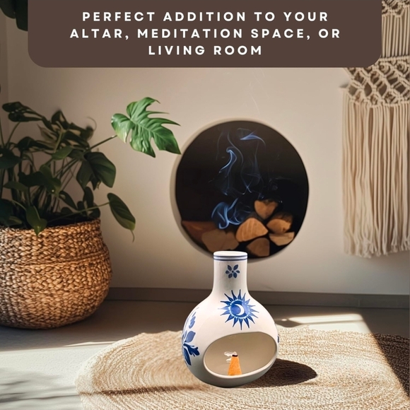 Ceramic Palo Santo/ Incense Burner ☀️🌙 - Picture 2 of 4